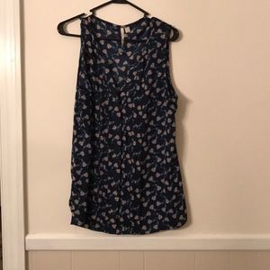 Lauren Conrad floral tank top blouse size L